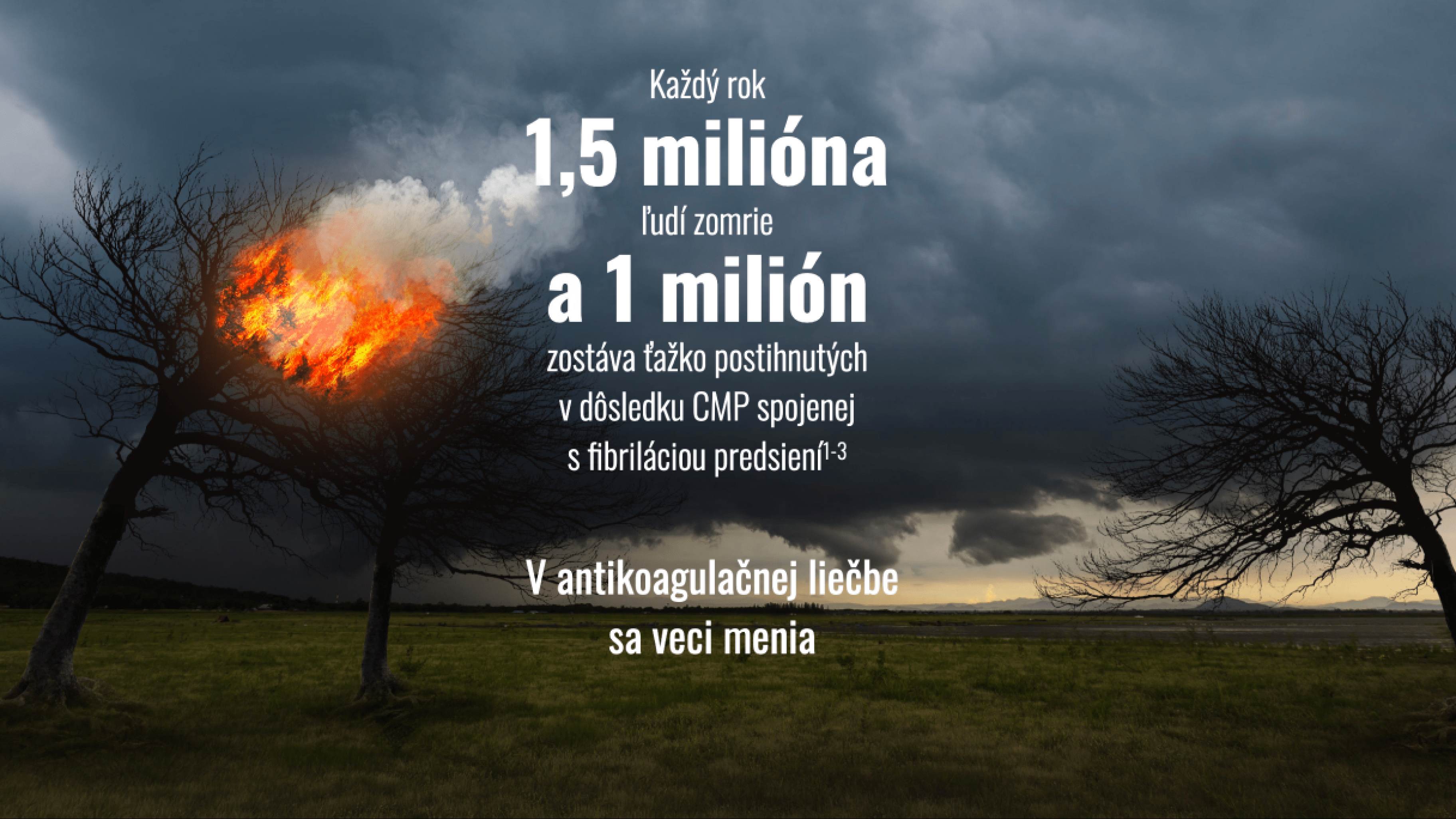 Blesk udierajuci do horiaceho stromu